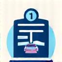 Stylized icon representing a toll booth.